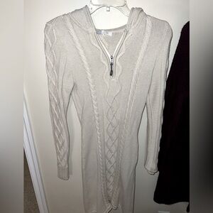 Athleta Long Knitted Zip-Up Jacket